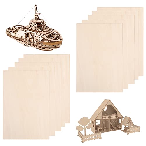 12 Pezzi Compensato 300x200x2mm - Fogli Leggeri Per DIY, Modellismo E Taglio Laser