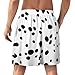 SABebmgfd Dalmatian Dog Print Shorts Men Beach Short Pants Elastic Waist Lounge Pant Fashion Trunks Running Bottoms 2XL White