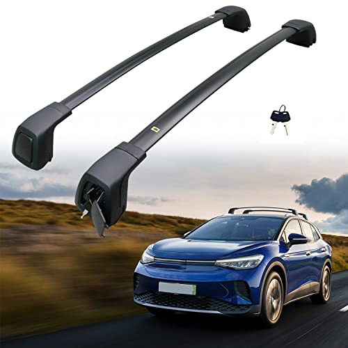 Upgraded Heavy Duty Cross Bar fit for VW Volkswagen ID.4 ID4 2020 2021 2022 - Customized Lockable Rooftop Cargo Bar Roof Rack Rails Accessories