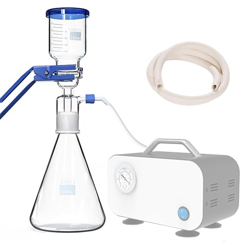 Laboratory Vacuum Filtration Device, 1000 ml Glass Filter Unit, 40 mm Sand Core, High Temperature and Pressure Resistance, Quick Filtering