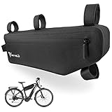 MIVELO Fahrradtasche Rahmen - Rahmentasche Fahrrad - 100% recyclebar und wasserdicht - Oberrohrtasche - 3L schwarz