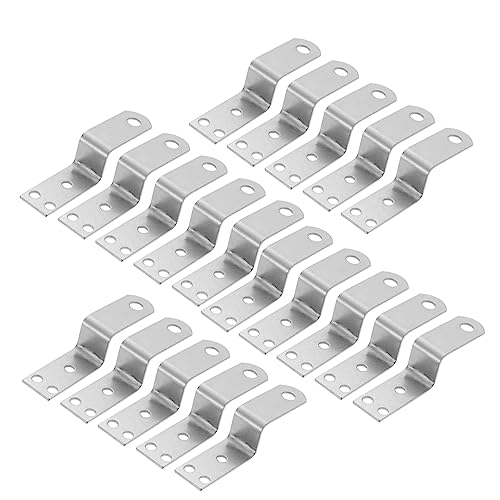 Image of 20pc Iron z Clips for Table Tops Countertop Support Brackets Picture Hanging Hardware