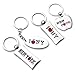 4pcs Silver Metal Big Apple New York City NY Logo Nyc Souvenir Gift Keychain Set