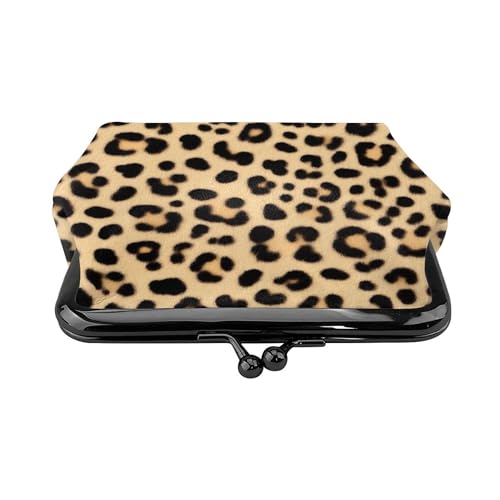 Coin Purse Vintage Pouch Buckle Clutch Bag wild animal leopard print (2) Kiss-lock Change Purse Clasp Closure Wallets For Women2