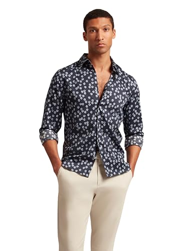 Chemise Ted Baker Nicko-Slim fleurie haut de gamme coupe ajustée homme