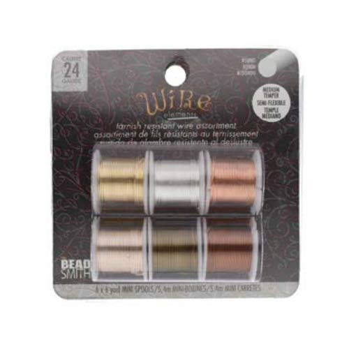 Amazon | クラフトワイヤー 6色セット ワイヤーエレメンツ wire