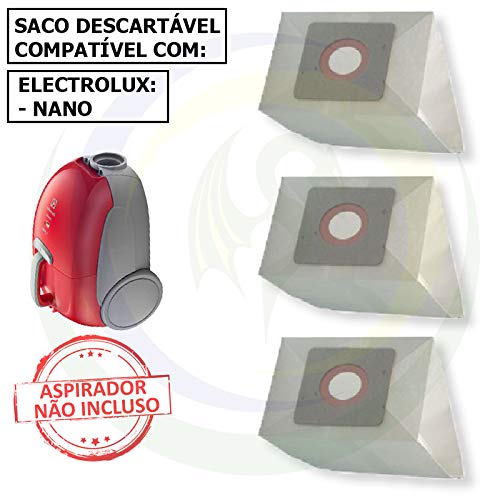 3 Saco Descartável para Aspirador de Pó Electrolux Nano