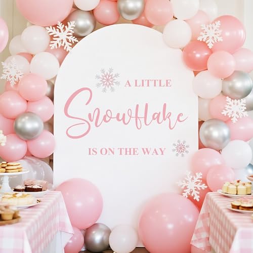 Vinilo decorativo A Little Snowflake rosa 30x90 cm miniatura 6