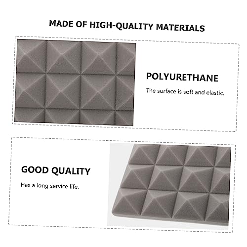 22 piezas paneles acústicos piramidales cojines absorbentes de sonido para estudios en casa con retardo de llama gris alfombrillas de aislamiento acústico para grabación y espacios de práctica miniatura 3