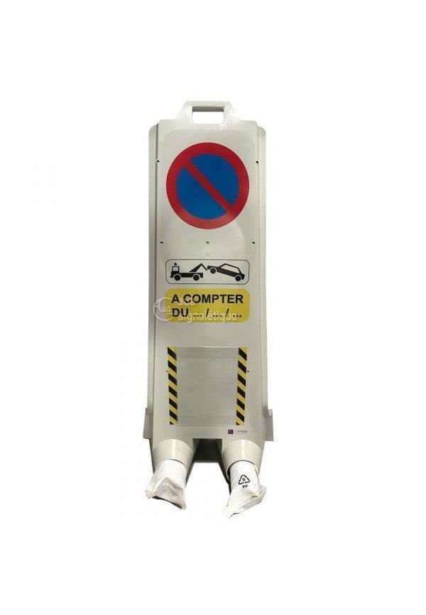 AUA SIGNALETIQUE Kit Panneau Stationnement Interdit B6M3 Socle en Tissu