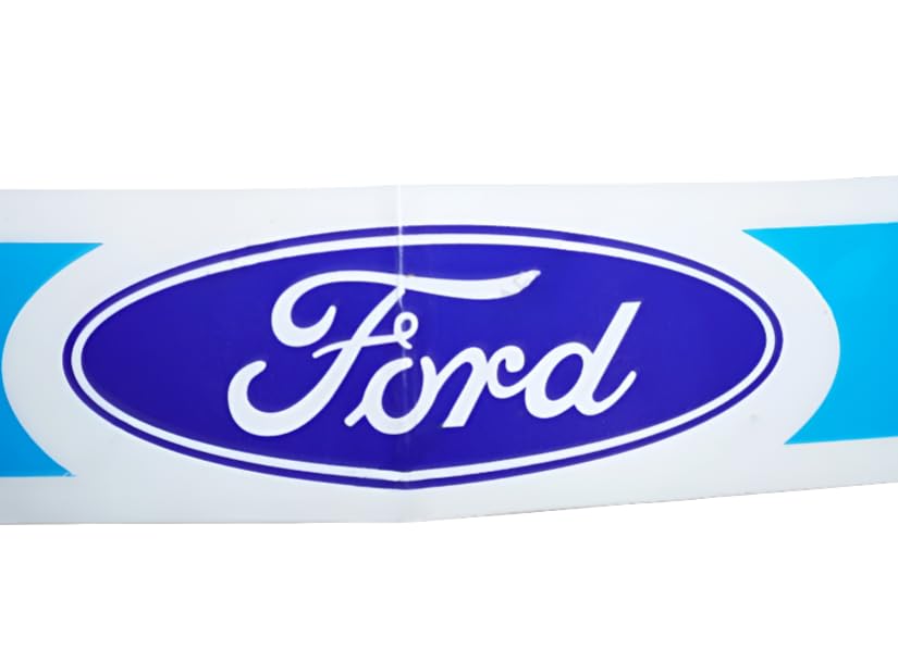Calcomanías de capó azul y blanco para tractor Ford 3610 5