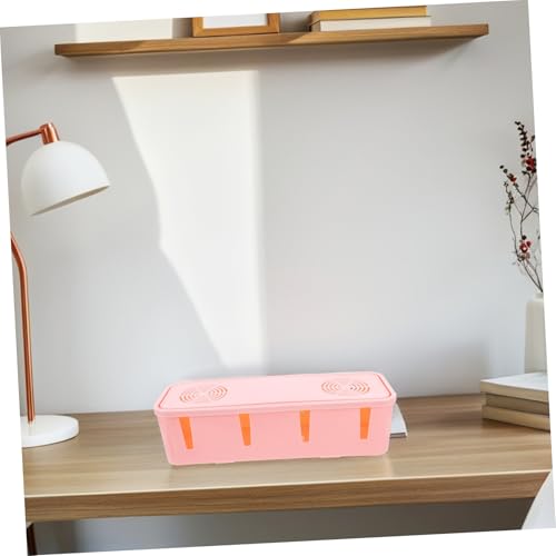 Organizador de Cables Rosa Veemoon para Adaptadores y Cables de Computadora | Plástico ABS, Antiestático, Oculta Cables, Para Uso en Casa y Oficina miniatura 7