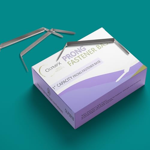 Olympx OLF013B500 500 Pcs Of 1 Inch Capacity Premium Metal Prong Paper Fastener Bases thumb #4