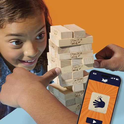 Jenga Official Hasbro Games | Digital Die for 6 More Ways to Play | Original Wood Block Game | Stacking Tower | Ages 6+ | 1+ Players | Party Games by Hasbro Gaming - Image 9