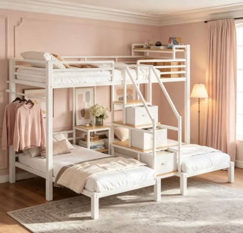 Bellemave Twin Triple Bunk Bed
