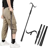 2 in 1 Dressing Aid Stick Adjustable 35'' Inch with Shoe Horn & Sock Removal Tool for Elderly & Seniors to Put on and Take Off Shoes & Clothes,-NHS Healthcare