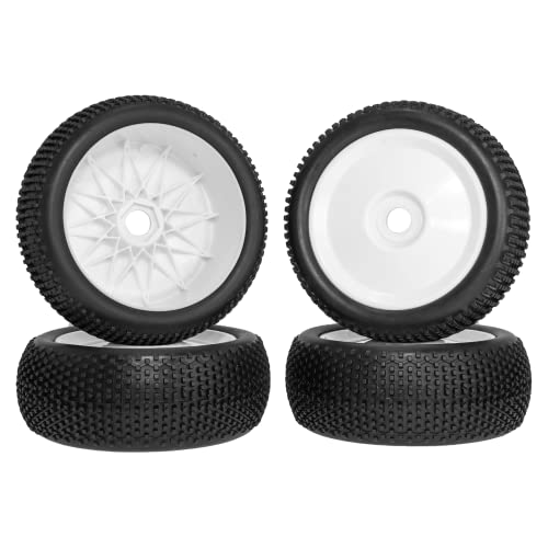 17Mm Rc Wheels And Tires 1/8 Scale Rc Buggy Wheels And Tires Preglued 4Pcs Suitable For 17Mm Hex Wheels And Tires Arrma Typhon Tires Senton 3S Traxxas 3S Rc Tires And Wheels With 17Mm Hex Black #TOP9