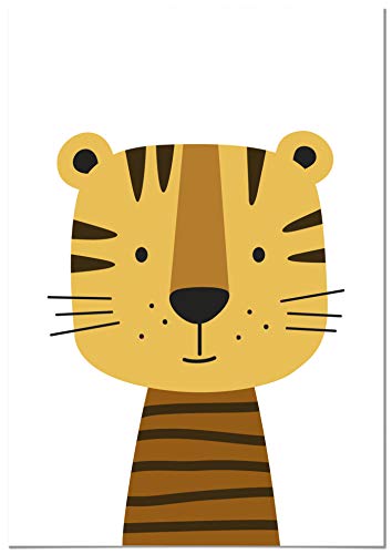 Panorama Poster pour Chambre de bébé ou d’Enfant Tigre 50x70cm - Imprimée sur Poster 250gr - Décoration Murale Chambre Enfant - Affiche