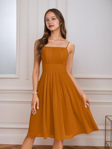 Spaghetti Strap Junior Bridesmaid Dresses Short Flower Girl Dress for Wedding Guest Party Gown2