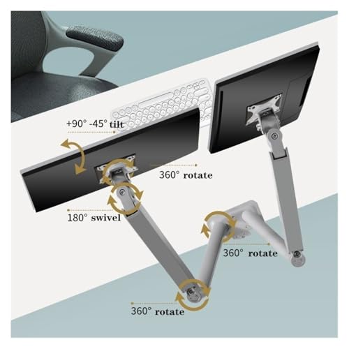 Support de moniteur et double écran réglable 17 30 pouces - 6