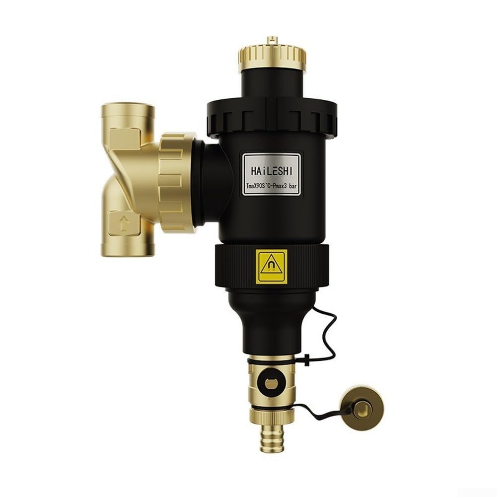 Filtro magnético de calefacción central DN20 DN25 DN32 para separación de lodos de caldera, elemento de malla de acero inoxidable, conexión roscada, carcasa de plástico y latón de ingeniería para