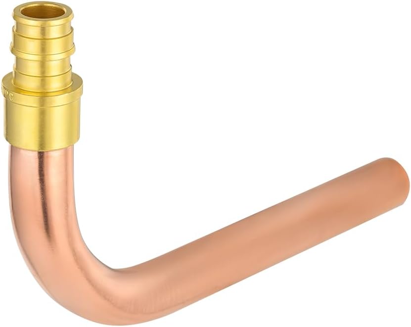 (Pack of 10) EFIELD Pex-A Expansion F1960 Copper Stub Out Elbow, 1/2", 8 Inch Length, ASTM F1960 (10, 8-inch),(STUB018)