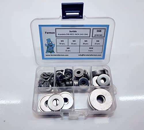 Fermon Arandela Ancha DIN-9021 INOX (AISI 304) Surtido No. 3 Cover