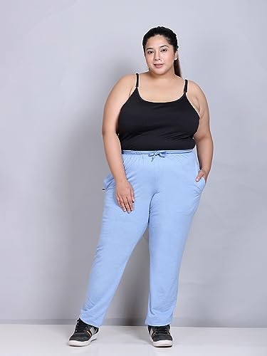 Image of CUPID Women's Cotton Track Pants Regular Fit Lounge Wear Gym Joggers Sports Trouser Night Pants for Ladies