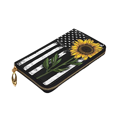 Portefeuille en cuir classique imprimé drapeau américain idée cadeau - 3