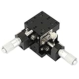 Precision XY Linear Stage,Micrometer Manual Slide Table Trimming Platform Cross Roller XY Linear Position Stage 1.6 1.6in,for Precision Inspection, Equipment Positioning Etc
