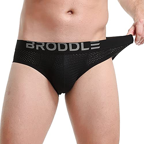 Broddle Men's Mesh Padded Pouch Athelic Supporters Breathable Jockstrap Elastic Waistband Low Rise #TOP5