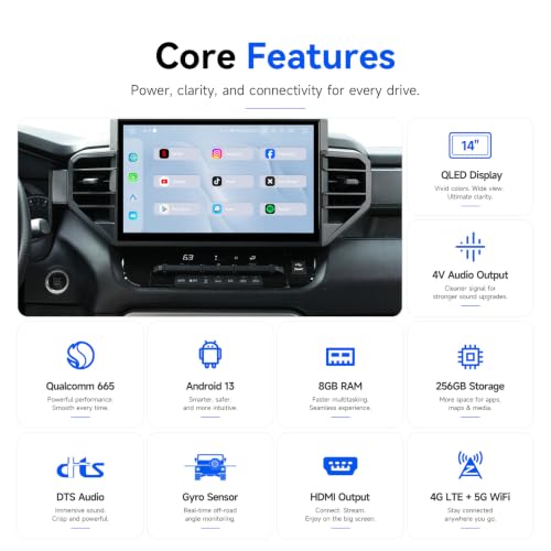 Dasaita Head Unit for Toyota Tundra 2022-2025, 14" QLED Car Stereo - image 7