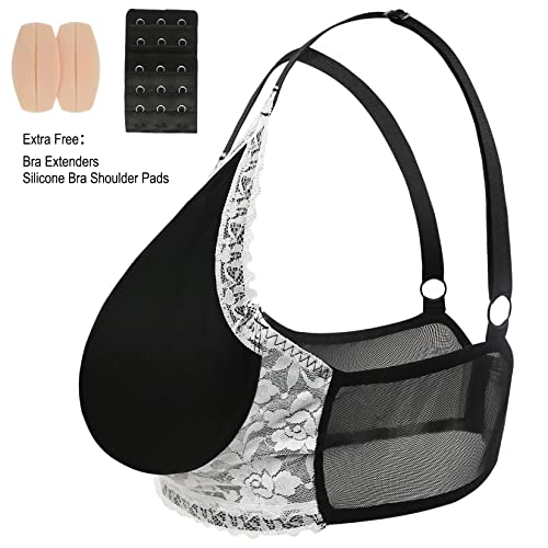 Vollence See Through Mastectomy Bra Silicone Breast Forms Pocket Bra Fake Prosthesis Crossdresser3