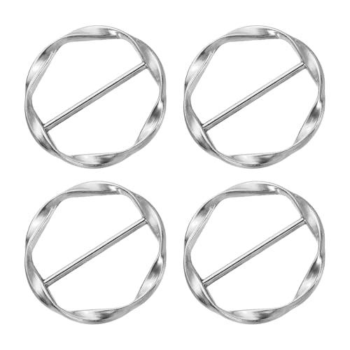 Image of uxcell T-shirt Clips, Clothes Knotting Buckle Ring Wrap Holder for Women Scarf, Loose T-shirt