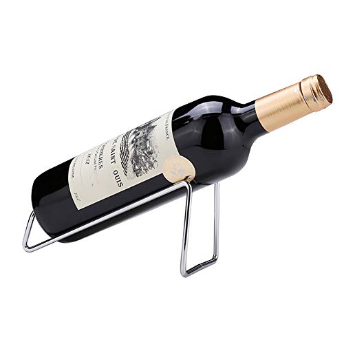 Metal Wine Rack Freestanding -Tabletop Wine Rack Holder - Countertop Wine Bottle Holder - Geometric...