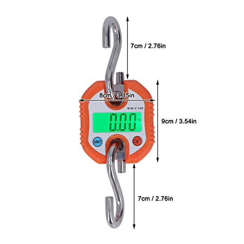 Báscula digital colgante mini 150KG con pantalla LCD miniatura 6