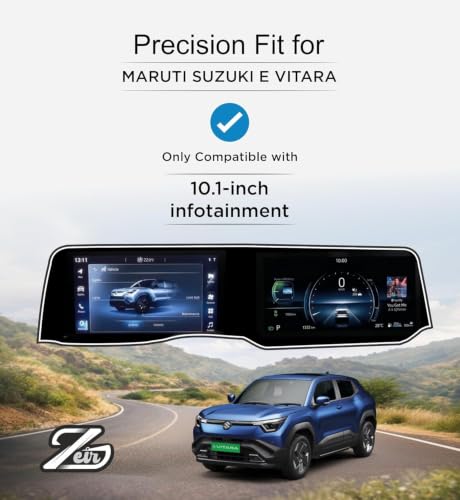 Image of ZEIR Screen Protector For MARUTI SUZUKI 2026 - Infotainment Guard | Anti Scratch & Water Resistant TouchScreen Accessory 2025+ [Not Tempered Glass] (E Vitara (Pack 2))