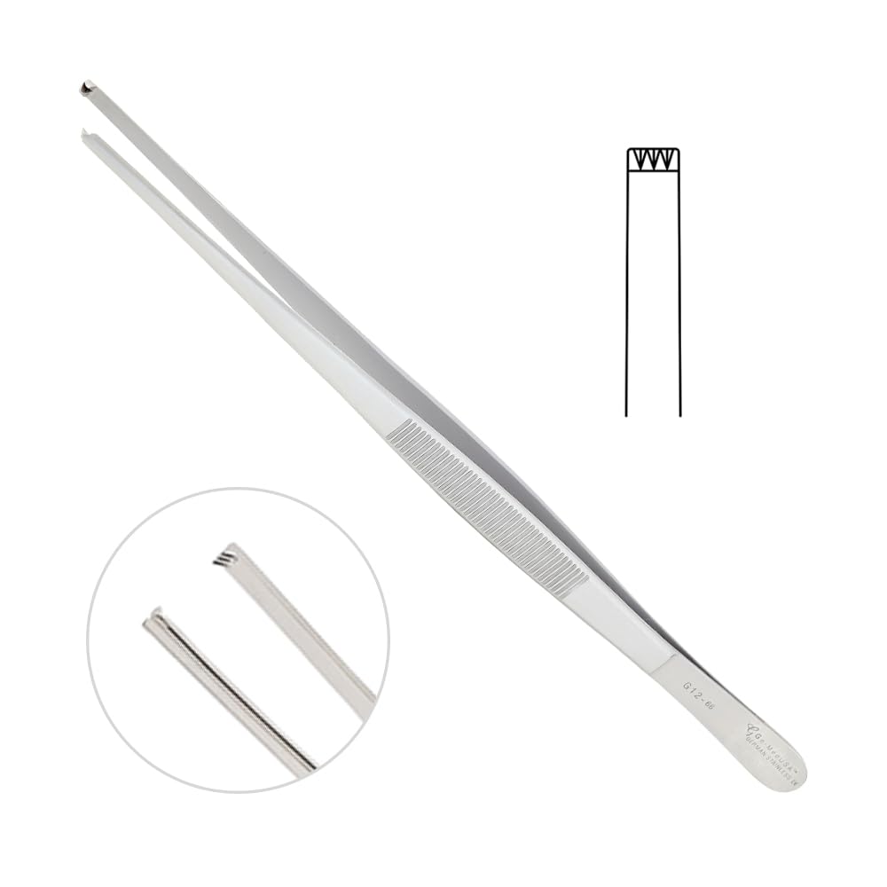 Thumb Tissue Forceps 3x4 Teeth, 5 1/2