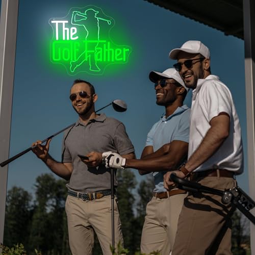 Golf Father Neon Sign for Wall Decor Golf Led Sport Neon Light for Man Cave - image 4