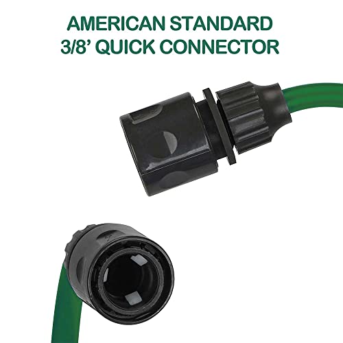 Funjee Lightweight Eva Coil 10 Ft Garden Hose With Nipple Qd Fittings, Female And Male Thread Qd Fittings, Garden Tool Set (10Ft, Green) #TOP4