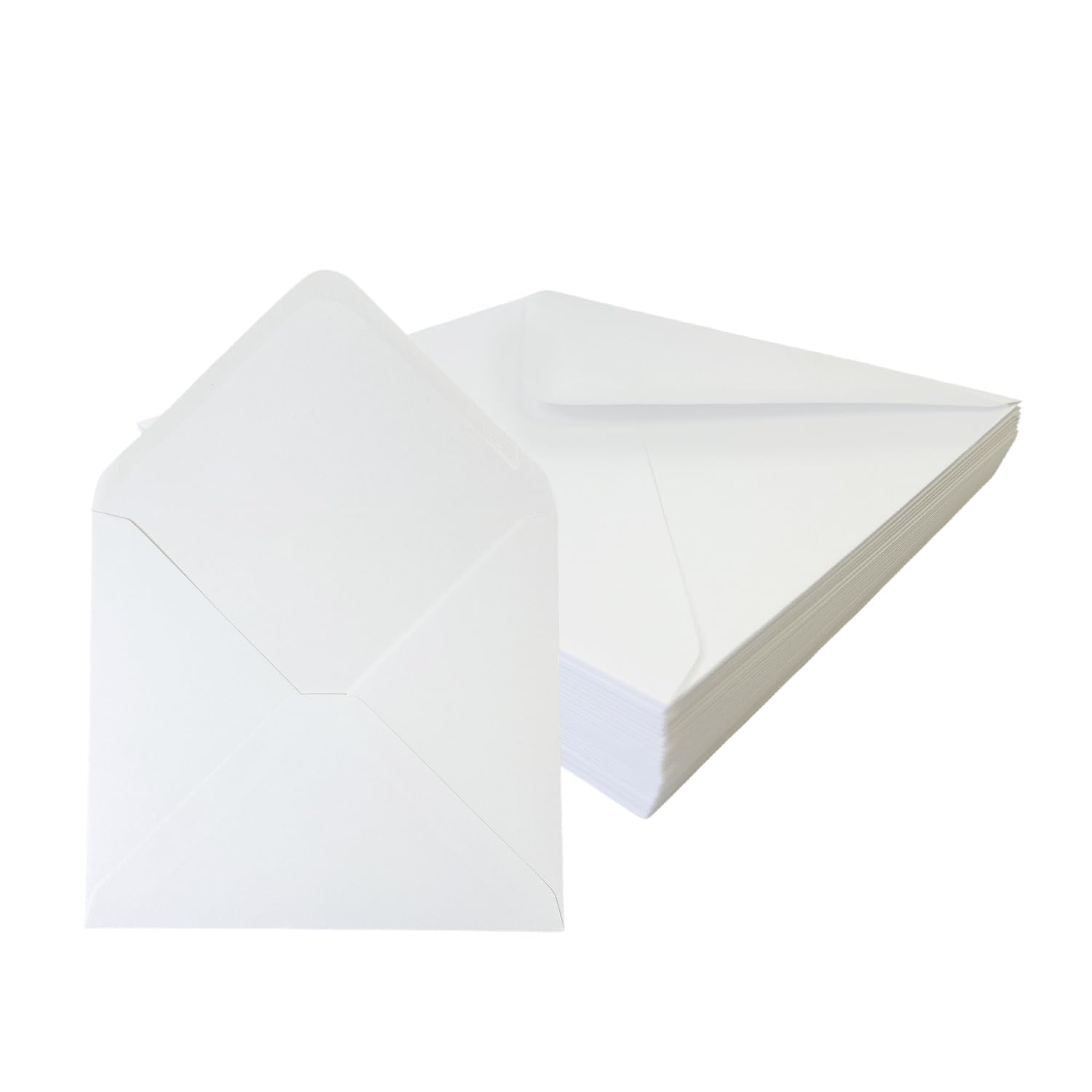 Pack of 50 White 146x165mm Gummed Envelopes – 100gsm Premium Paper for Greeting Cards, Invitations, Thank‑You Notes & Letters
