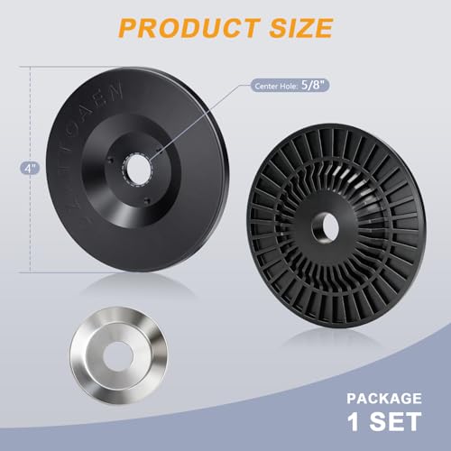 Image of 4 Inch Airway Buffing Wheel Flange Kit, 5 /8 Inch Arbor Hole, Use with Extension Shaft, Safety Flange for Polishing Buffing Wheels, 1 Pair