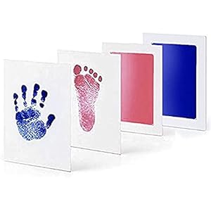 ViViKaya Baby print set, 2 stuks, baby huid komt niet in contact met kleur, baby handafdruk en voetafdruk, geweldig baby…