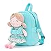 Gloveleya Zaino per Bambini Zaino Regalo per Bambini Torna a Scuola per Viaggiare - Zaino per Ragazze a Molla Verde Bambola