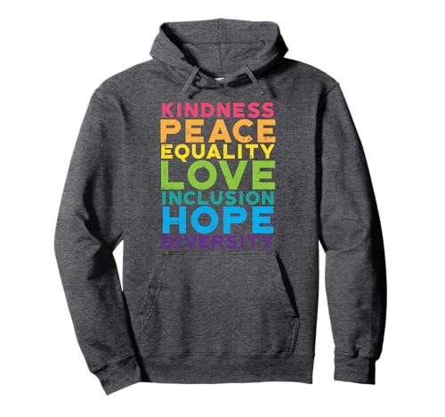 Kindness Peace Equality Rainbow Gay Black Pride LGBT Gift Pullover Hoodie