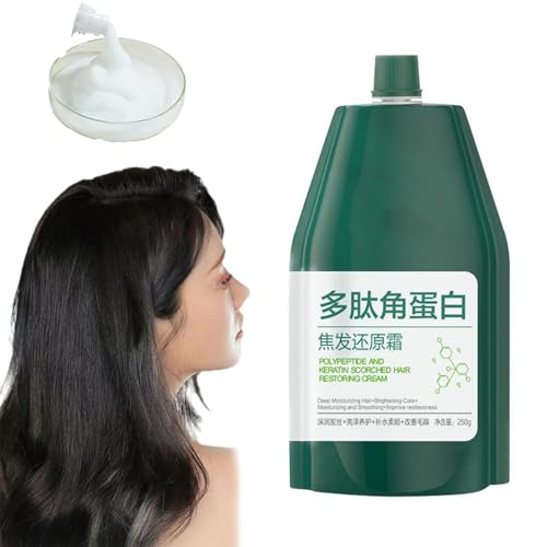 Polypeptide Keratin Hydrating Smoothing Hair Damage Repair Cream - PolypeptideKeratin HairNourishing Mask, Deep Conditioning for Lasting Shine and Smoothness for Dry DamagedHair (1Bag (250g))