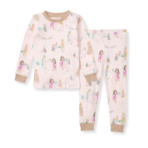 Opiniones y reviews de Pijamas para Niña - los preferidos. 45 Burt's Bees - Conjunto de Pijama de algodón orgánico de 2 Piezas de Manga Larga para niña, Tea Time, 4 Años