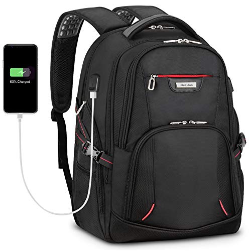 SHIELDON Mochila Portátil 17.3 Pulgadas  Mochilas Ordenador Hombre Grande  Bolso Antirrobo