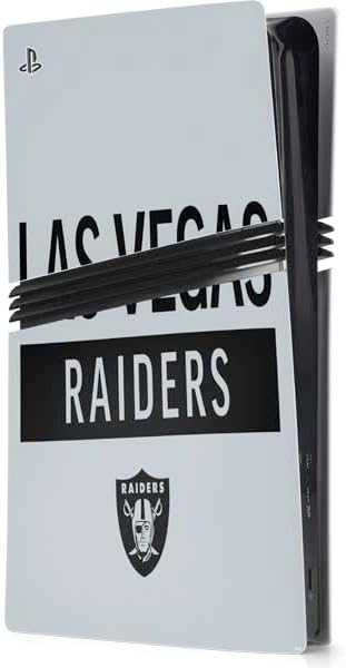 Skinit Decal Gaming Skin Compatible with PS5 Pro Console - Officially Licensed NFL Las Vegas Raiders Team Jersey Design