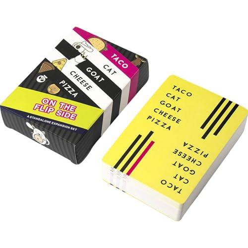 FeiatPogra Taco Cat Goat Cheese Pizza On The Flip Side – Fast-Paced Family Card Game for Kids and Adults, Hilarious Party & Travel Game